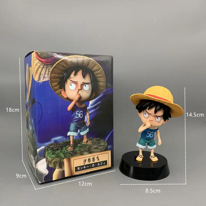 One Piece Hand-made Luffy Gk Infância Nariz Picking Areia Escultura Luffy Q  Hand-made Decoração Car Chassis Presente Escultura Modelo