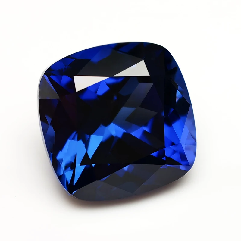 Top Royal Blue Lab Grown Sapphire Gemstone SQ Cushion Shape Synthetic Sapphire Gems Loose Stone With AGL Certificate