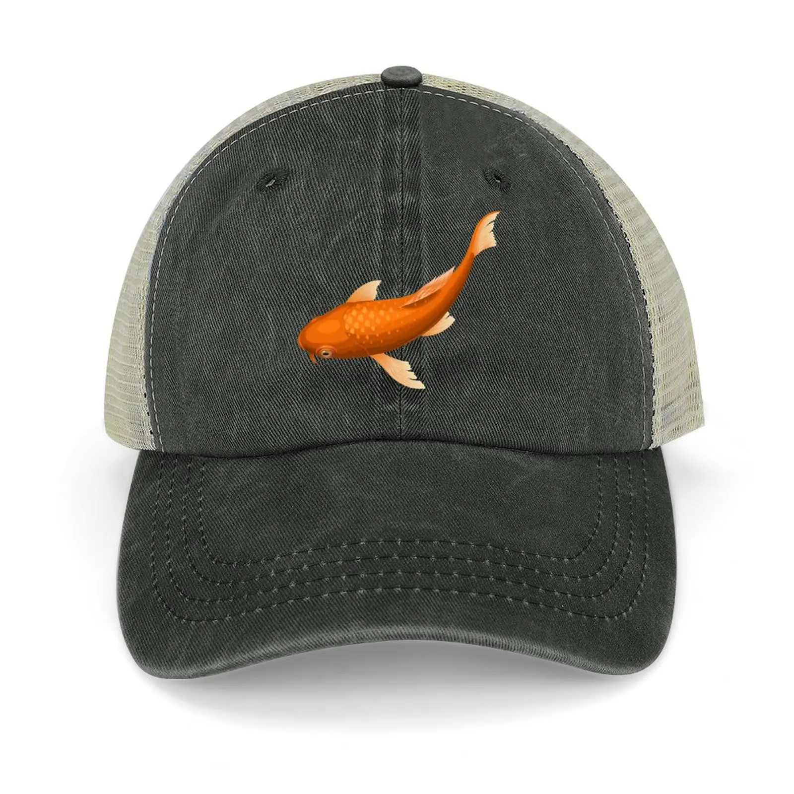 

Orange Koi (on light orange) Cowboy Hat Golf Wear cute summer hat Golf Men Women's