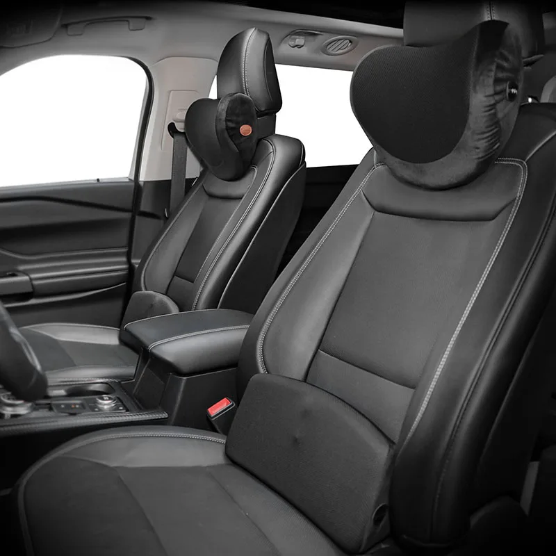 

Car Seat Neck Pillow Interior Memory Cotton Headrest Waist Back Pillows Accessoires Intérieur Auto Vehicles Supplies Decorative