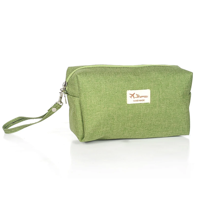 Hand Woven Toiletry Bag | Natural & Sage Canvas