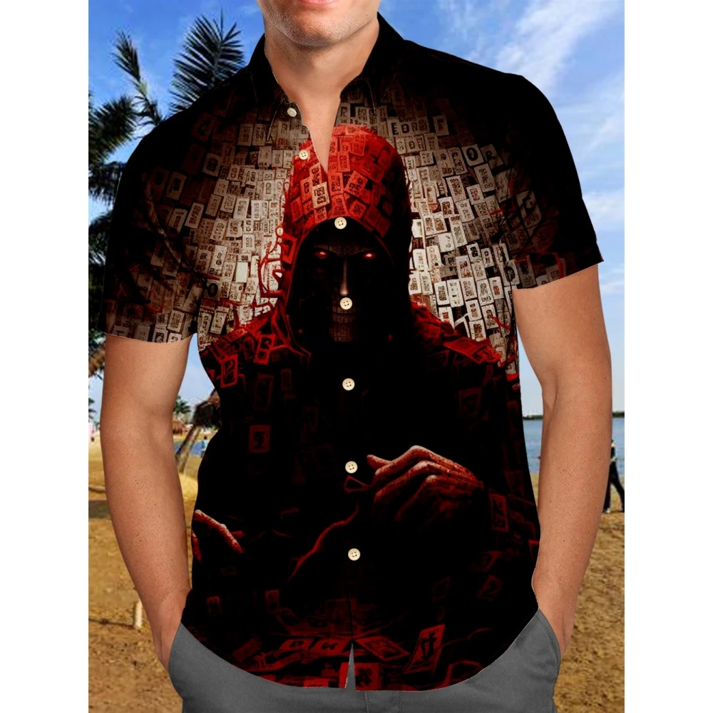 Herren hemd Sommer Casual Fashion Kurzarmhemd für Herren lose atmungsaktive Hawaii hemd Mann lässig Herren bekleidung Top
