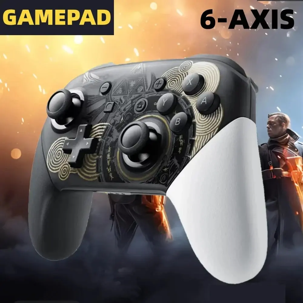 Bezprzewodowy Gamepad Bluetooth dla przełącznika Pro kontrolera funkcja Wake Joystick 6-osiowy uchwyt żyroskopowy HD drgania dla konsoli gra komputerowa