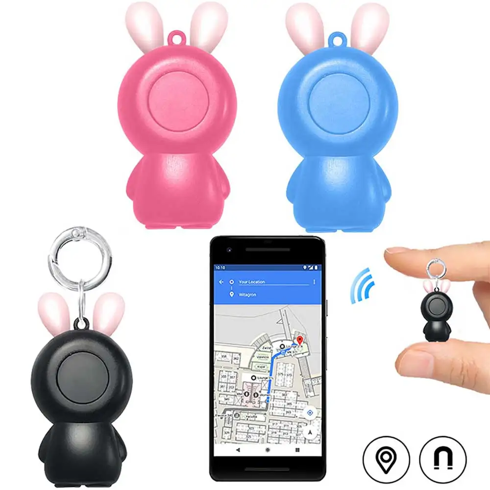 Rabbit Smart GPS Tracker Key Finder Locator Wireless Bluetooth Anti Lost Alarm Sensor Device For Kids Pets Dog Key Bicycle Car smart bluetooth tracker