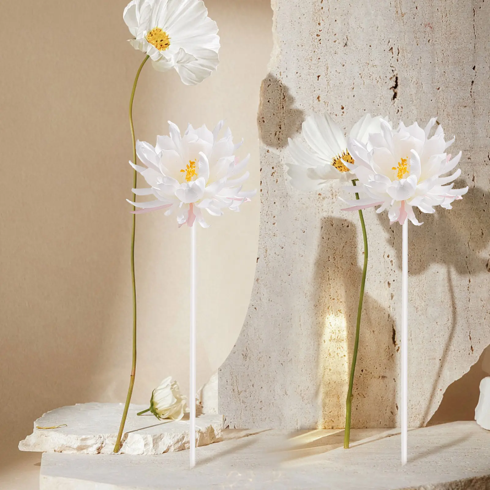 40Pcs 꽃꽂이 와이어 철 DIY 꽃 줄기 화환 꽃다발 파티 장식 공예 프로젝트 두꺼운 튼튼한 꽃 줄기