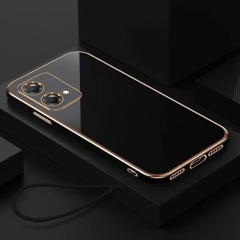 Elegant Gold-Plated Shockproof Phone Case - Premium Protective Back Cover