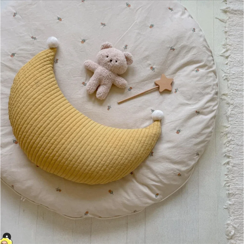 Dismantled and Washed Nursing Pillow Ins Pure Cotton Ball Moon Throw Pillow Cushion Bao Children