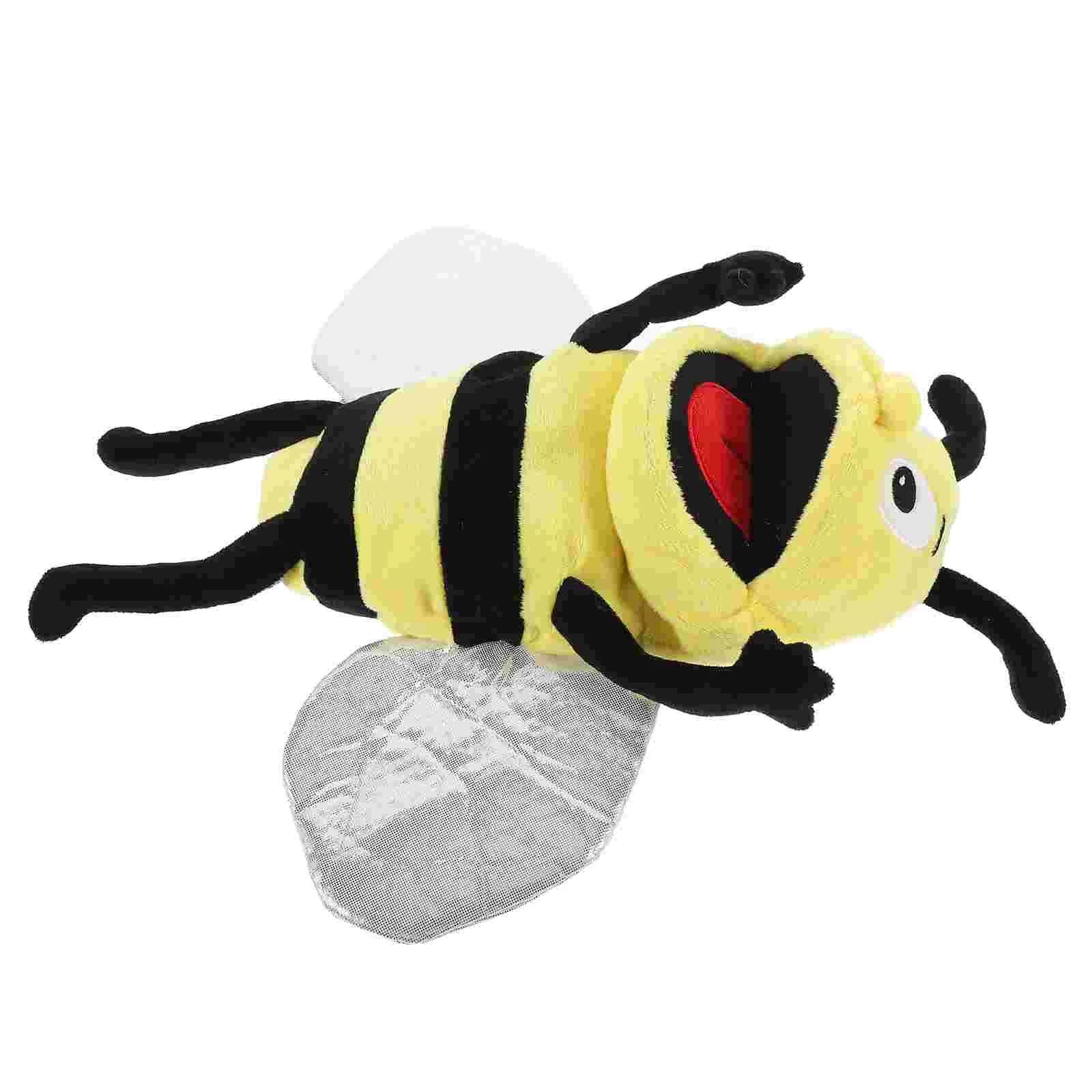 

Bee Hand Puppet Toy Small Plush Parrot Insect Interactive Child Finger Puppets For Story Telling