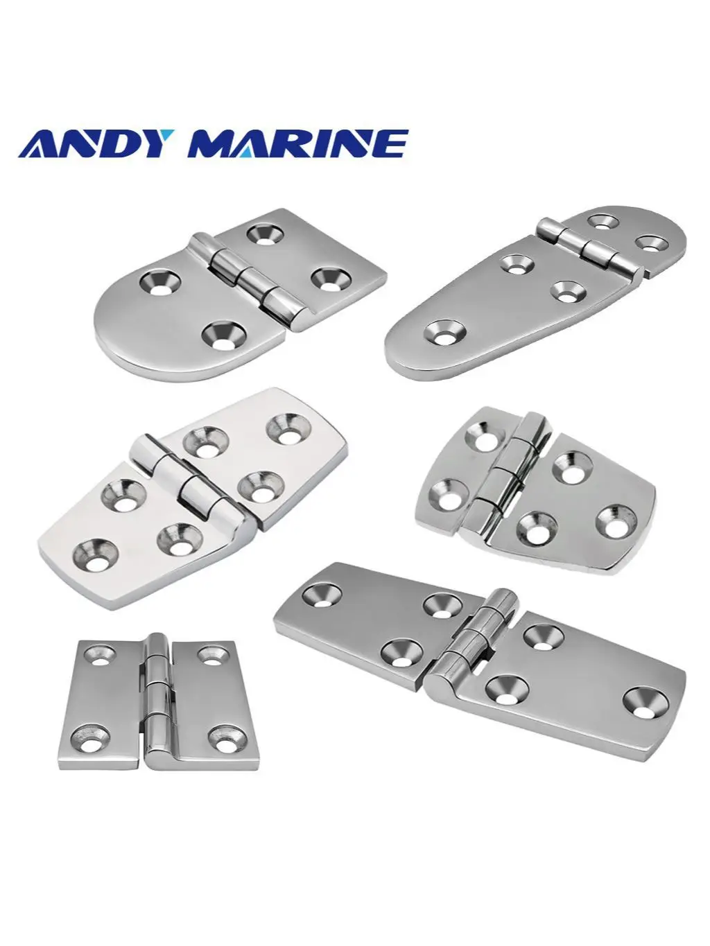 Andymarine Heavy Stainless Steel Casting Hinge Flat Hinge Cabinet Doors For Windows Hinge Wooden Box Hinge Thickness