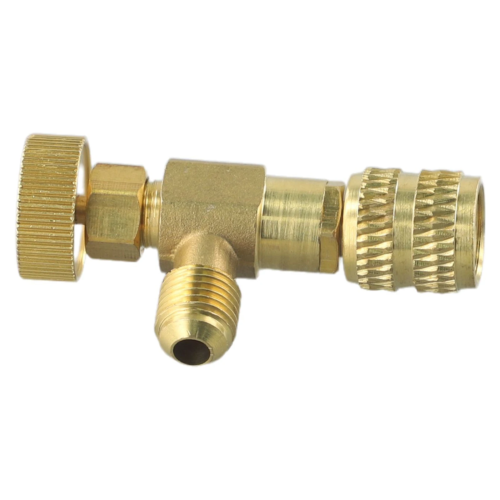 Control Valves Shut-off Valve Air Conditioning Assembly Copper Fitting Liquid R410A R22 Refrigeration Charging r410a r22 air conditioning refrigerant liquid safety valve 1 4 safety adapter air conditioning repair and fluoride