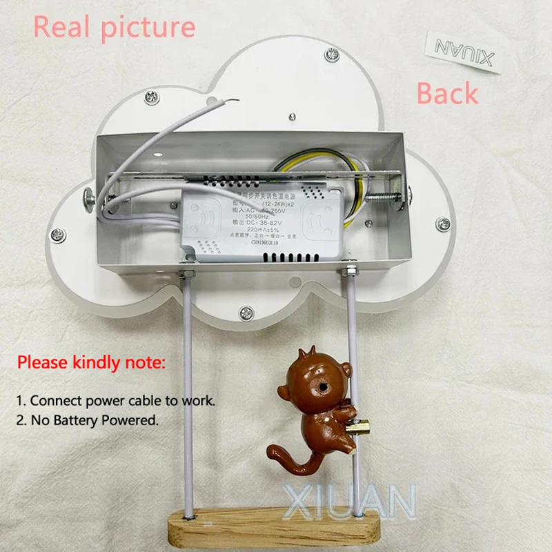 Minimalist Children's Room Wall Lamps Cute Monkey Rabbit Cloud Lamp LED Warm Princess Room Boy Girl Bedroom Bedside Wall Lights led wall lamp,wall sconces light,wall lamp