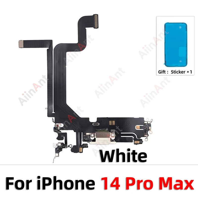 Enhanced Quick Charging Port Flex Cable with Sticker - Bottom USB Mic Board Dock Charger Connector