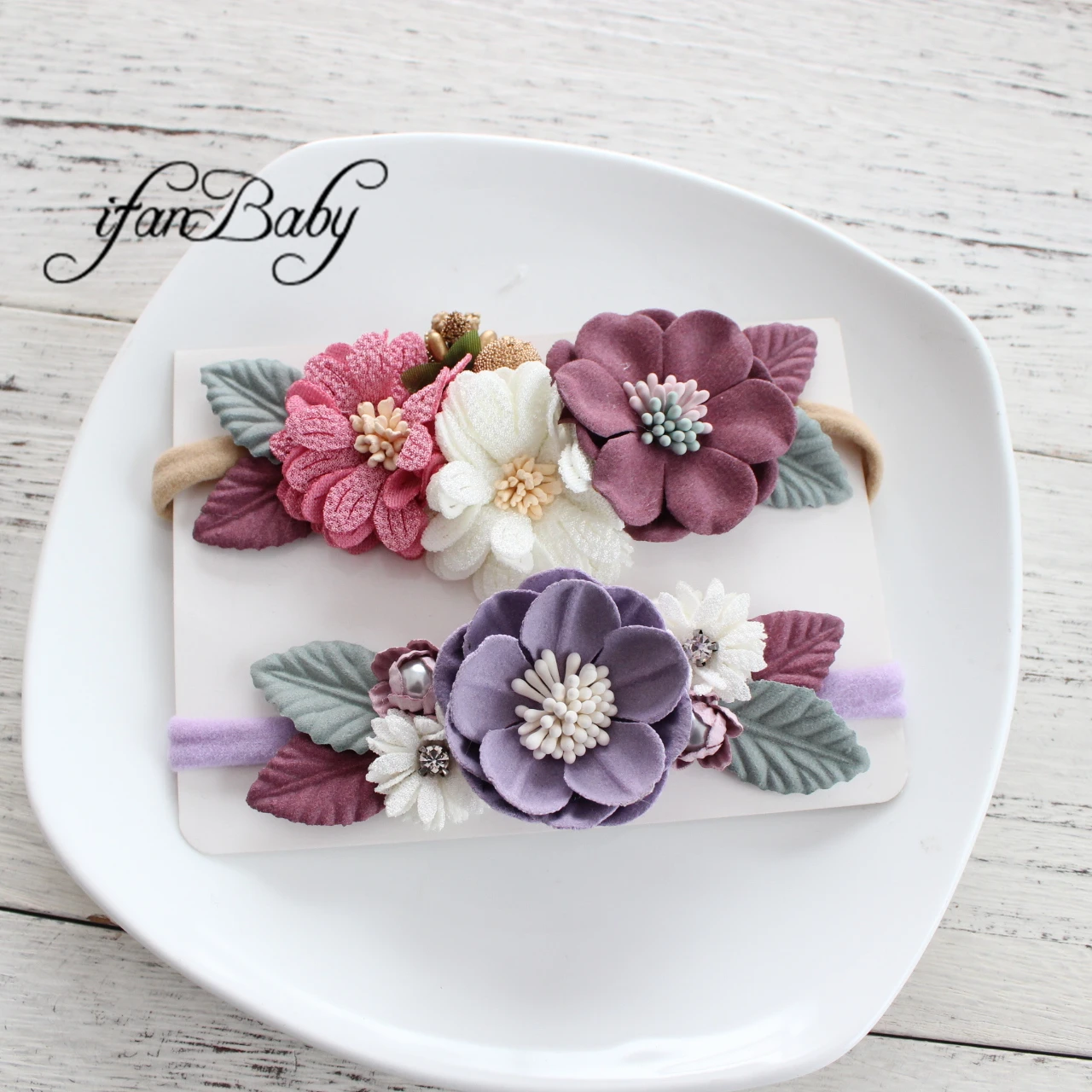 Mode Baby Fotografie Stirnband elastische Nylon Blumen Stirnband Mädchen Stirnband – Detail 5