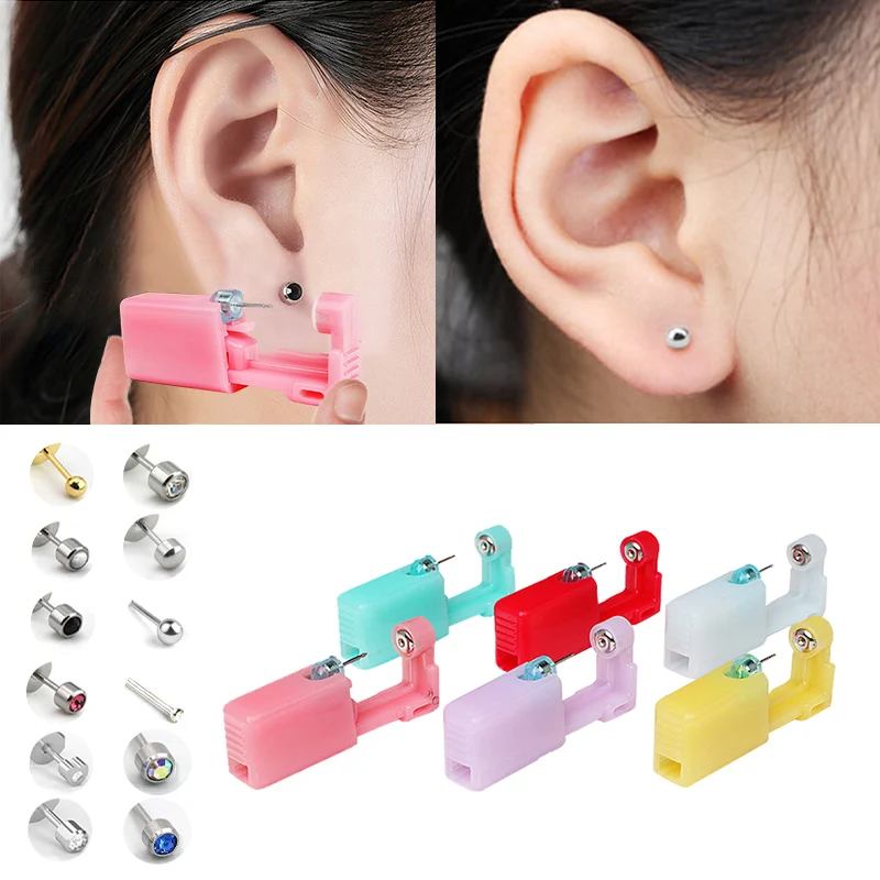 1/5Pcs Disposable Sterile Ear Piercing Unit Safety Health Unit Tool Ear  Stud Asepsis Pierce Kit Ear Piercing Gun - Price history & Review, AliExpress Seller - Makeup Life Store