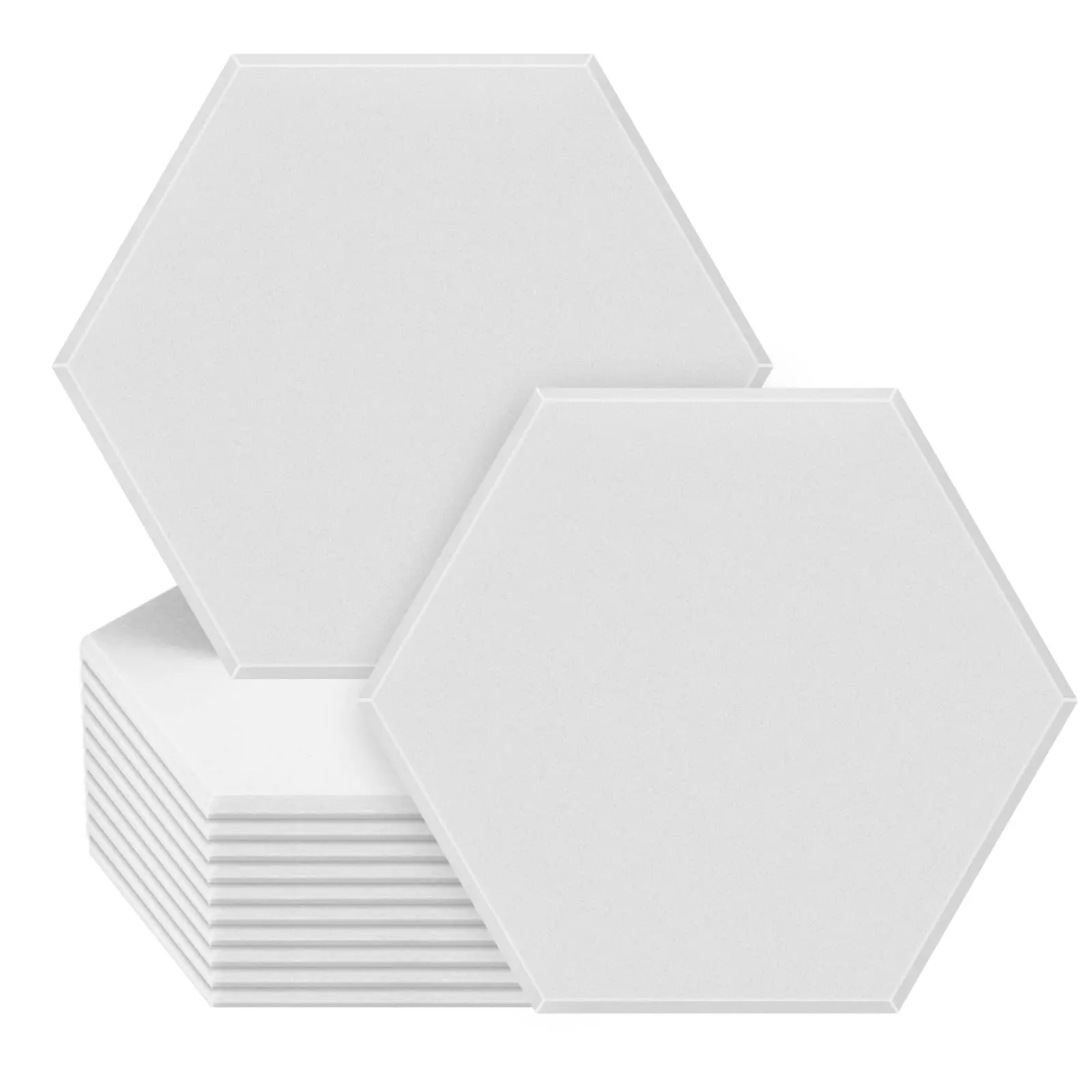12pcs Panneau acoustique auto-adhésif Hexagon Panneau insonorisé doublé en  Y Isolation phonique haute densité Panneaux muraux ignifuges