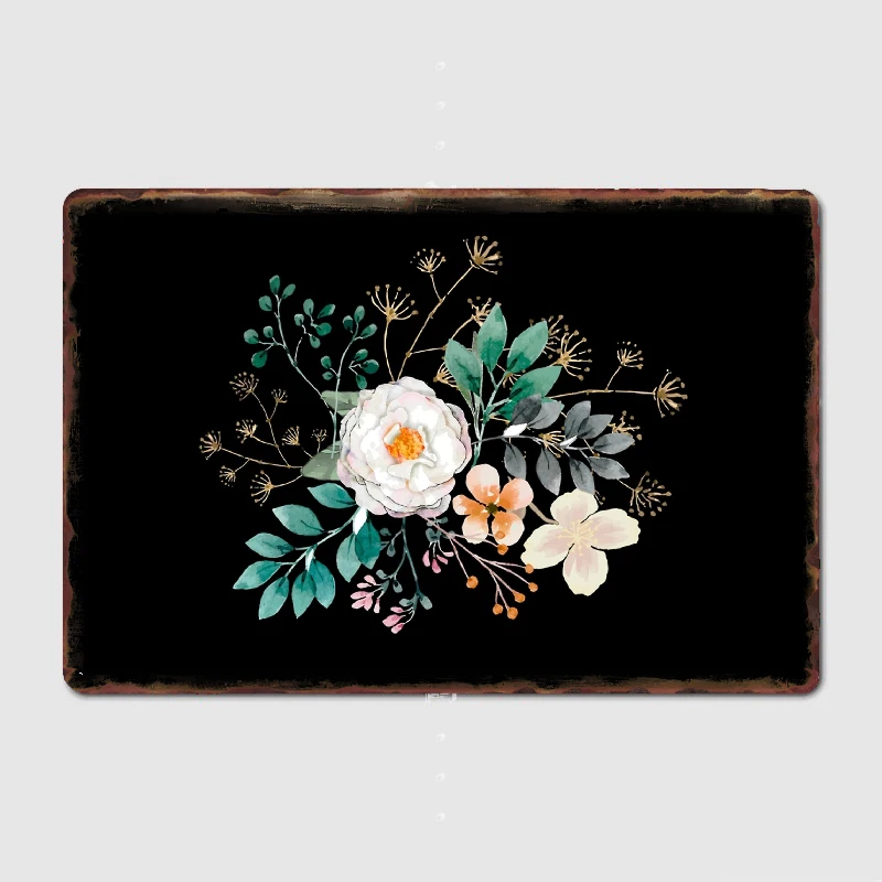 

Floral Art Lisianthus Blossom Flower Decor Metal Plaque Poster Club Custom Wall Decor Club Bar Tin Sign Poster Room Decor