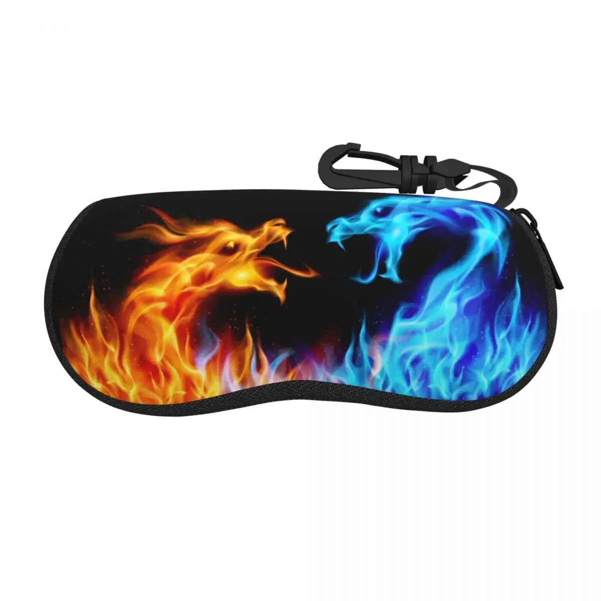 Red Fire Against Blue Ice Dragon Glasses Case Fashion Shell Eyeglasses Case Sunglasses Box