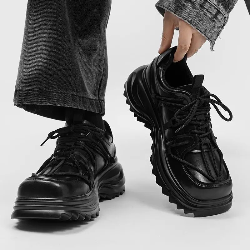 2023 New Thick Sole Increase Wear Resistant Non-slip Casual Shoes for Men 3