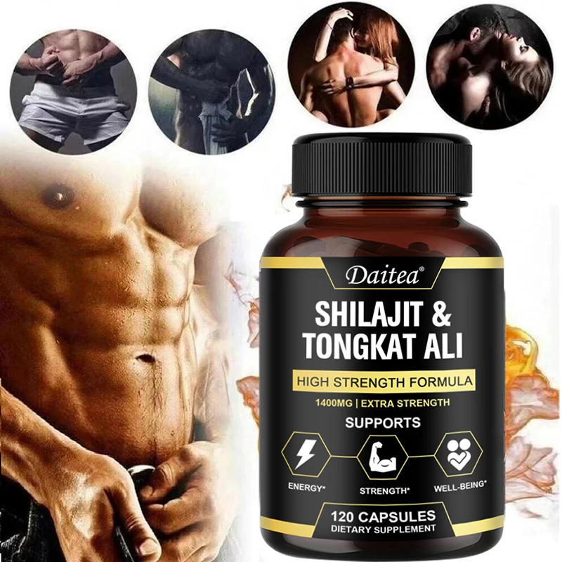 

Shilajit & Tongkat Ali Capsules -Shilajit Supplement, Effective Enhancer for Men, Improves Energy, Muscle Mass, Boosts Immunity