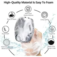 Soft Silicone Body Shower Scrub Brush Handheld Facial Cleansing Tool Gentle Exfoliation Massage Brush for Skin Care Accessories 2