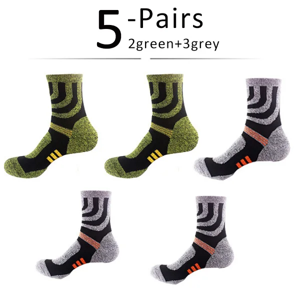 5 Pairs Colorful Compression Sport Socks with Coolmax Technology