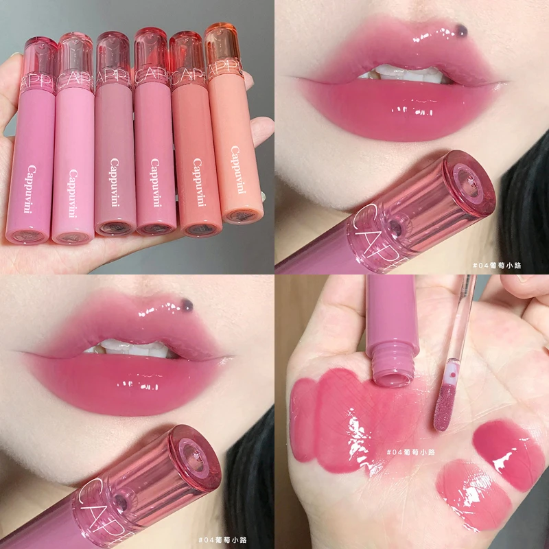Water Light Liquid Lipstick Moisturizing Mirror Water Pink Lip Gloss Waterproof Long Lasting Lip Glaze Makeup Cosmetic lip gloss lip makeup lip glaze