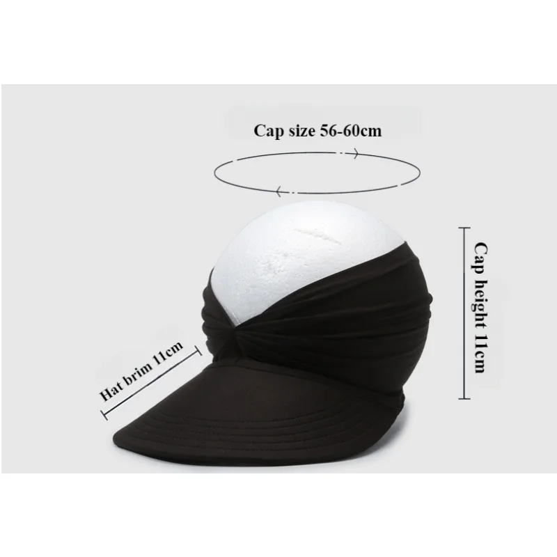 1PC Outdoors Sport Visor Hats Empty Top Baseball Sun Cap Ladies Sun Hats with UV Protection Beach Sun Hats for Young Girls Women