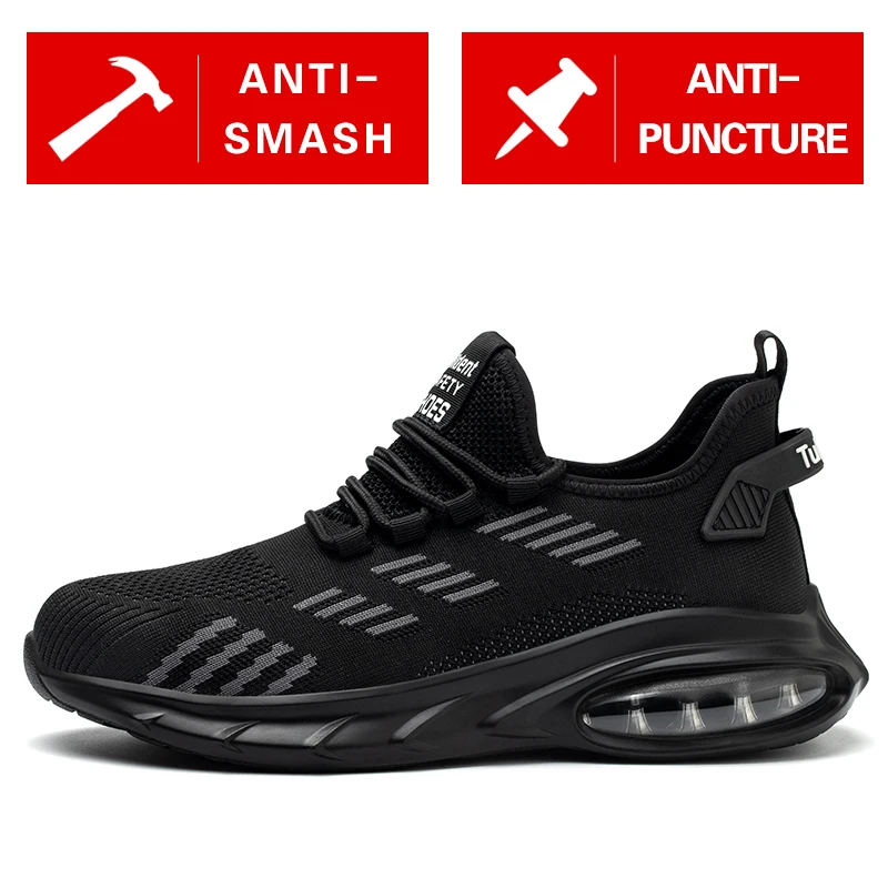 Work Safety Shoes Men Work Sneakers Steel Toe Protective Shoes Anti-puncture Boots Indestructible safety shoes men shoes