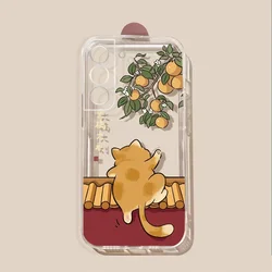Cartoon Cat Dog Panda Clear Phone Case - Transparent Protective Cover - Galaxy S24Plus (Style 1)
