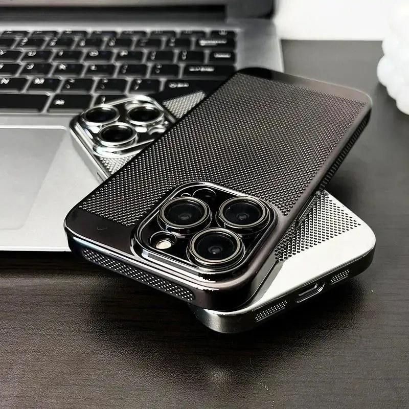 Slim Metal Cooling Case with Lens Protection and Breathable Mesh Design