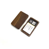 Minimalist Solid Wood Business Card Holder, Slim Pocket Card Case with Magnetic Closure, Professional Business Card Organizer 5