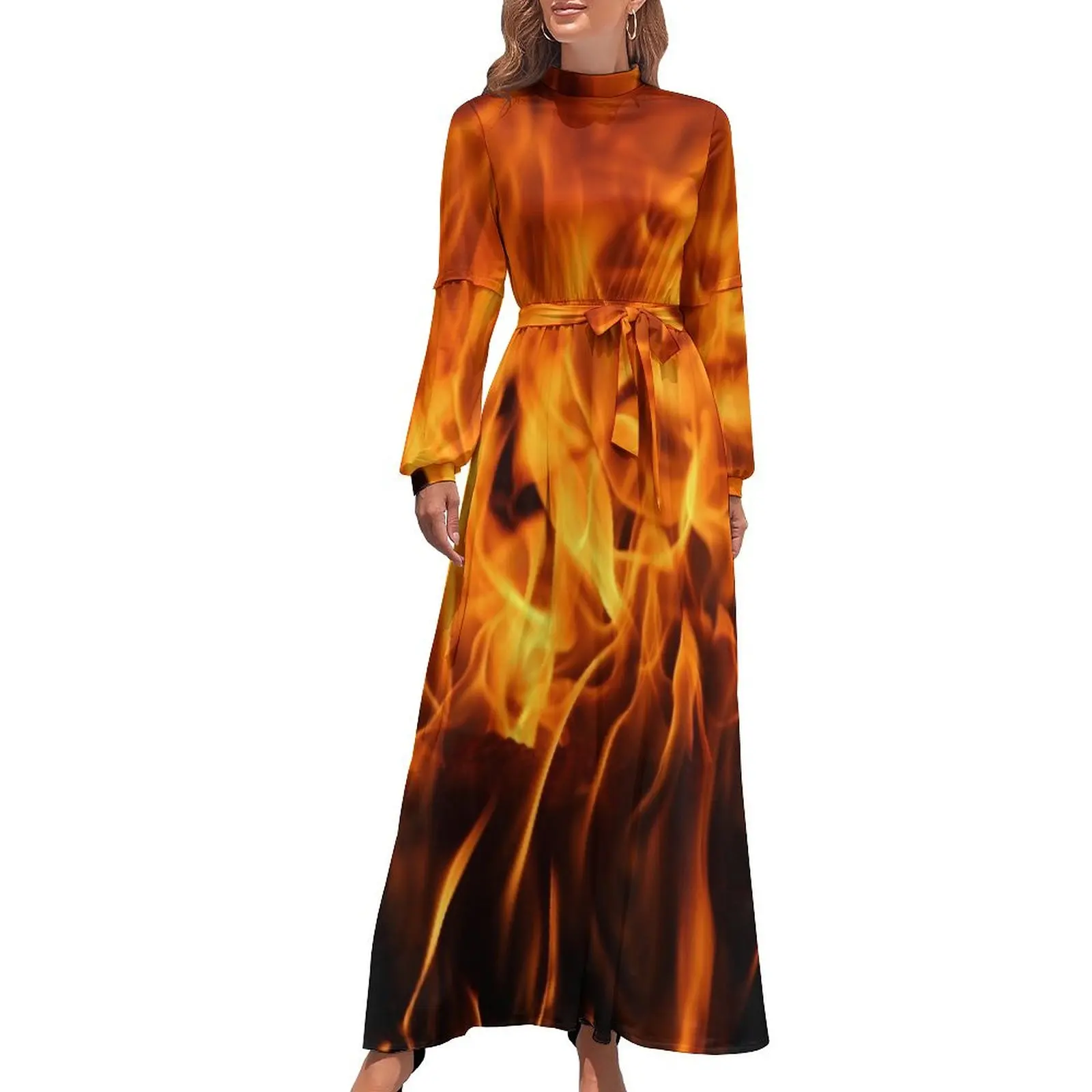thumbnail image 1 of Llamas de fuego Vestido largo Vestidos largos para mujer Vestidos de fiesta 2024 Vestidos para fiesta de graduación de noche Mujeres, 1 of 5