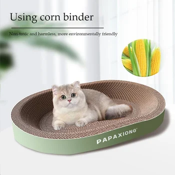 Cat Scraper Toys – Round & Oval Cat Scratcher Bed. 1