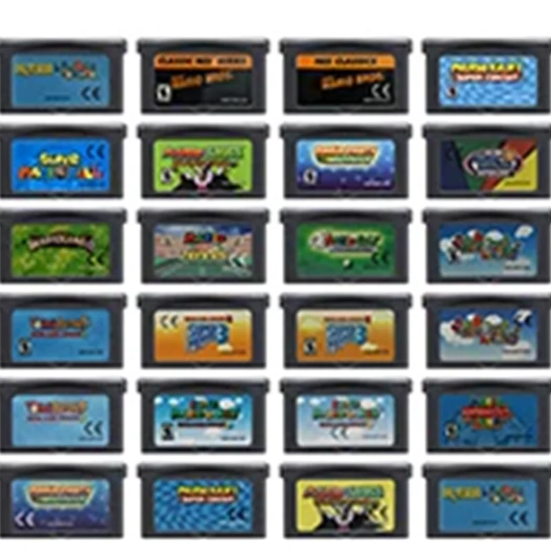 GBA Game Cartridge 32 Bit Video Game Console Card Mario Series Super Mario Advance Super Mario Bros Mario Kart for GBA/SP/DS