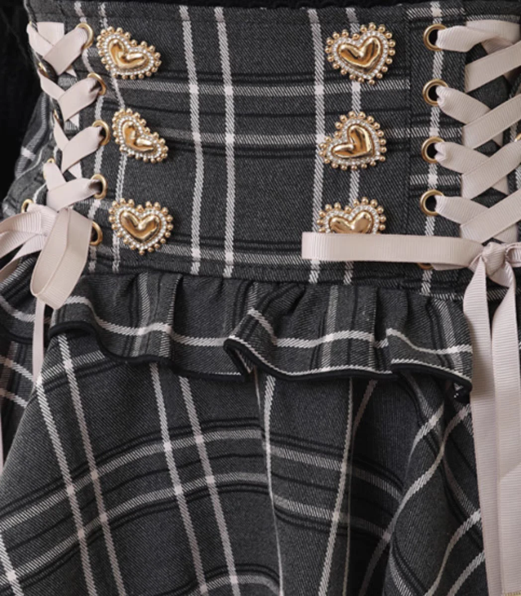 Checked skirt