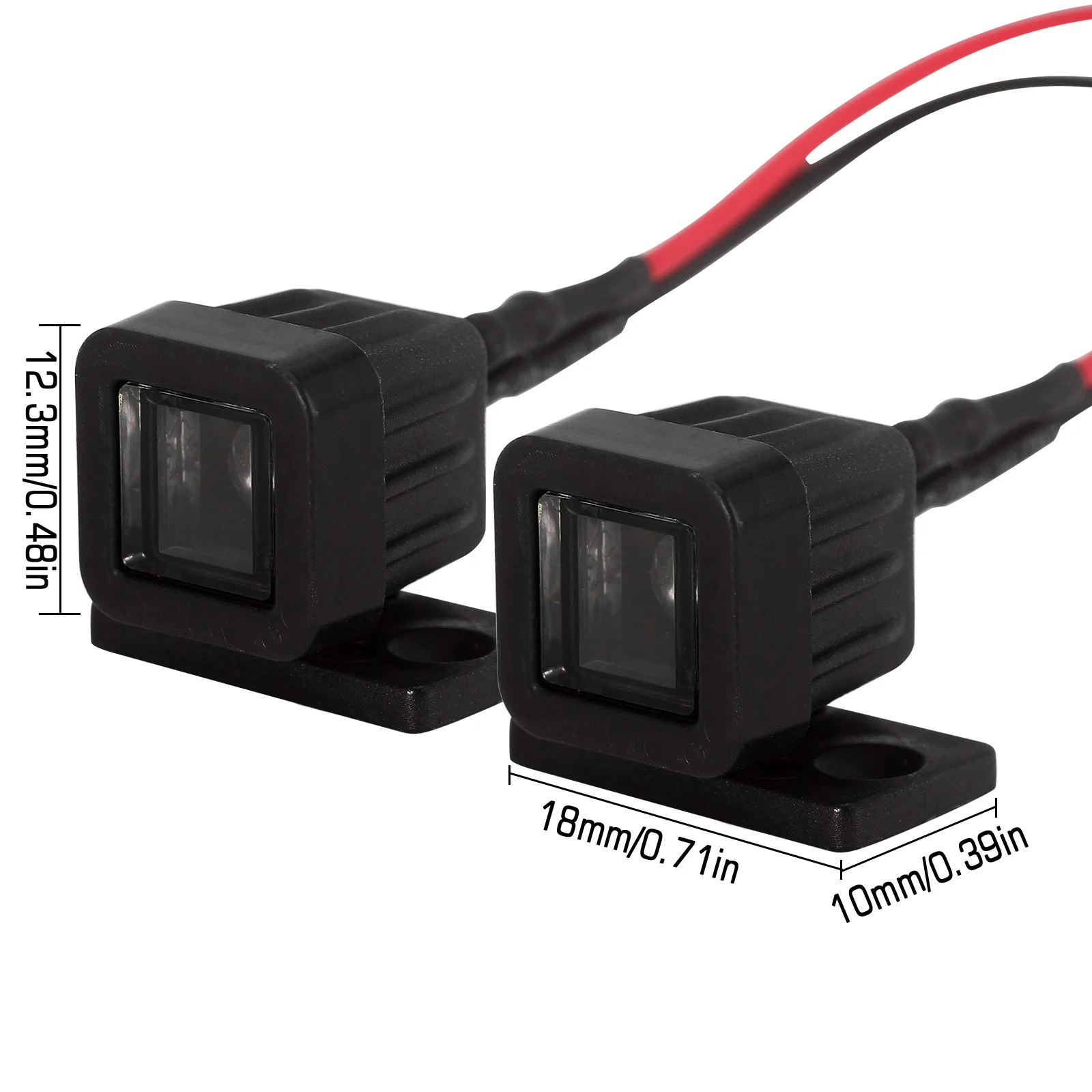 INJORA-  Ʈ, 2LED ,  ƮƮ, 1/10 1/12 1/16 RC  ڵ