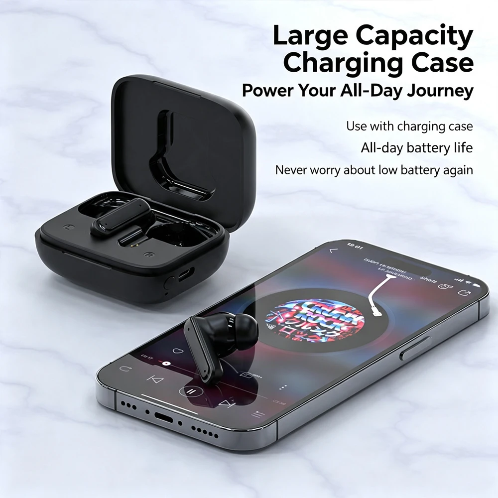 Ultra Smart Large Screen Touch TWS Wireless Noise Cancelling Earbuds with Extended Battery Life