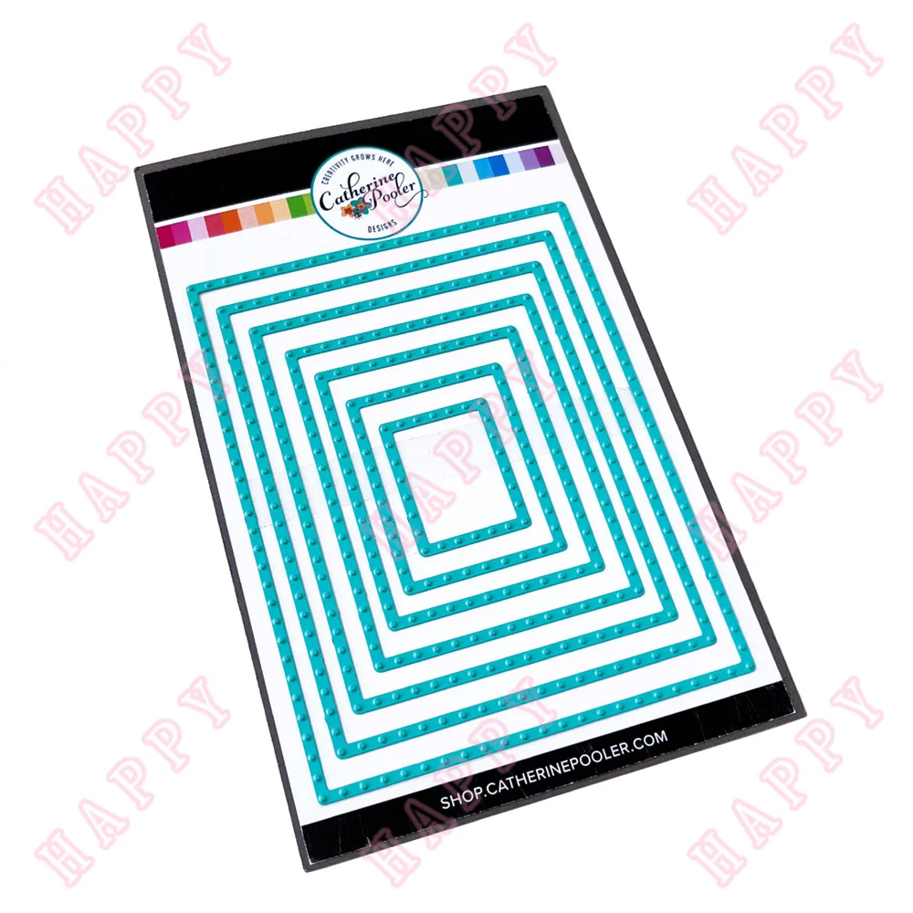 

Metal Cutting Dotted Frames Hot Foil Plates DIY Scrapbooking Paper Craft Diary Decoration Greeting Card Handmade Embossing New