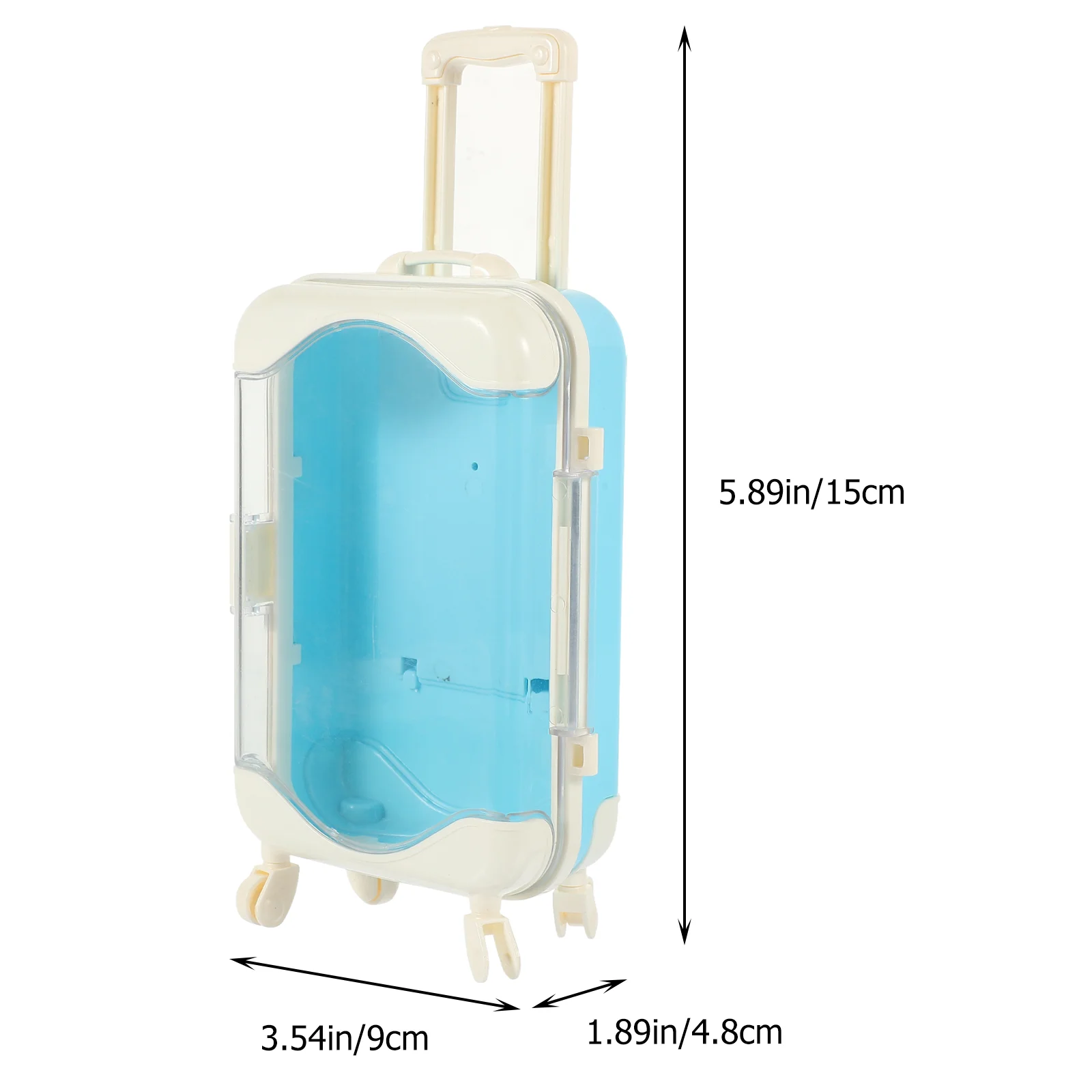 Mini Suitcase Accessory House Accessories Cartoon Pink Miniature Luggage Plastic Decor Compact Kids Toy