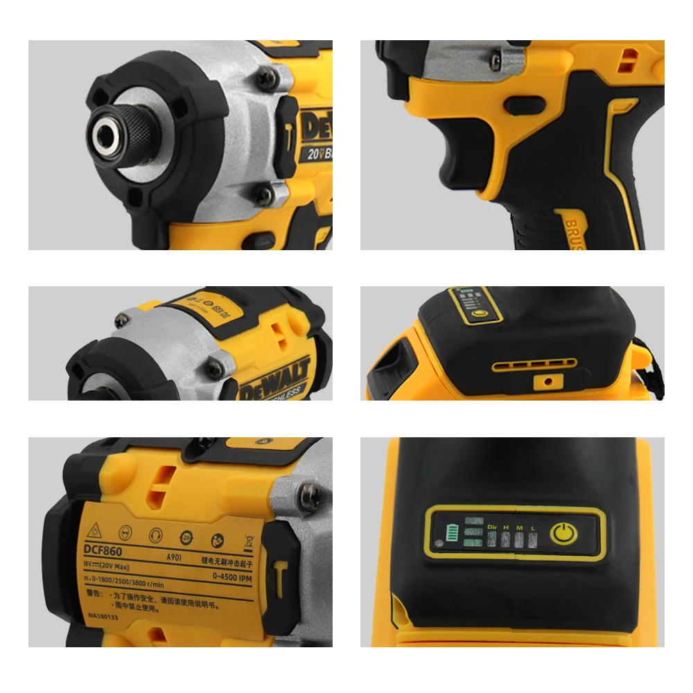 Dewalt DCF860 Cordless Compact Drill / Driver 20V Brushless Electric Drill Screwdriver Rechargeable Power Tools DCF850 Upgraded 5