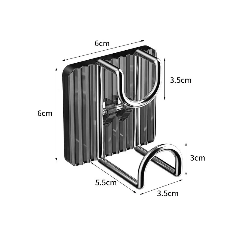 Stainless Steel Wash Basin Hook Kitchen Bathroom No Trace Strong Paste Holder Multifunctional Punch-free Storage Shelf