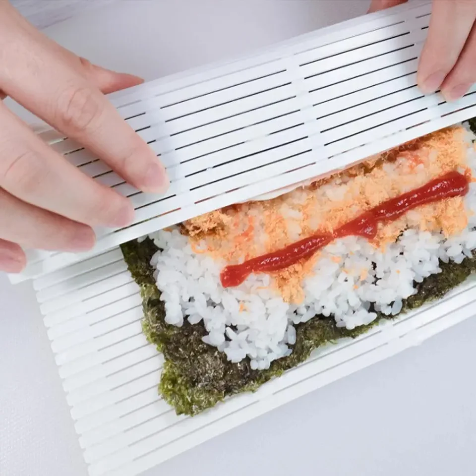 Japanese Plastic Nonstick Surface Sushi Mat Roll Mat S-4651 - Foto 9
