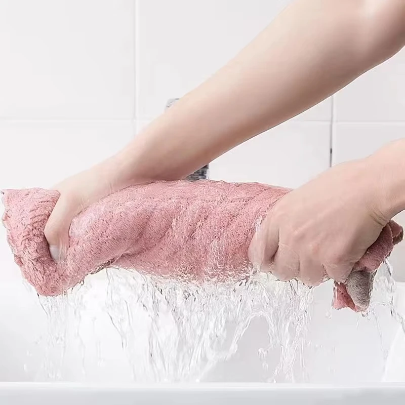 Microfiber towel 10pcs Microfiber Towel Absorbent Kitchen Cleaning Cloth Non-stick Oil Dish Towel Rags Napkins Tableware Household Cleaning