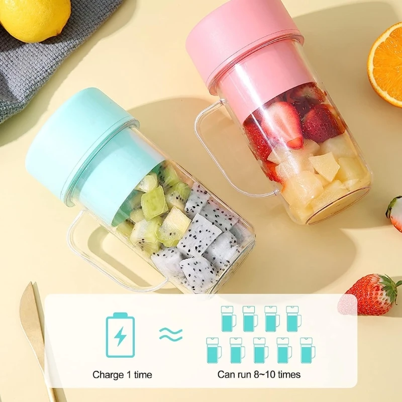 Portable Juicer Blender Multifunction Juice Maker Machine Fruit Mixers Extractors Mixer 420ML 6