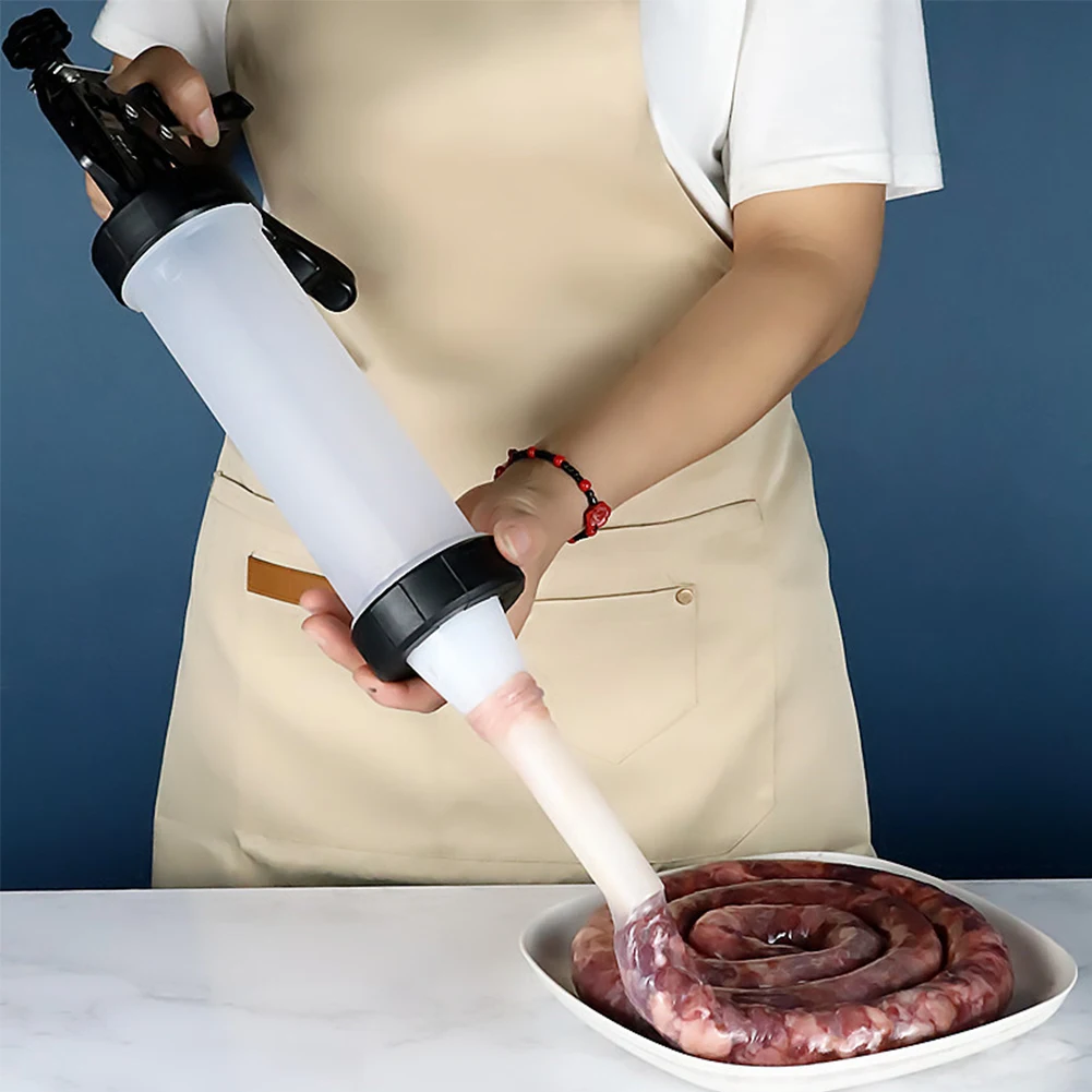 Manual Homemade Sausage Stuffer Meat Fillers Machine 1set Sausage Gadgets Kitchen Tools Syringe Manual Maker