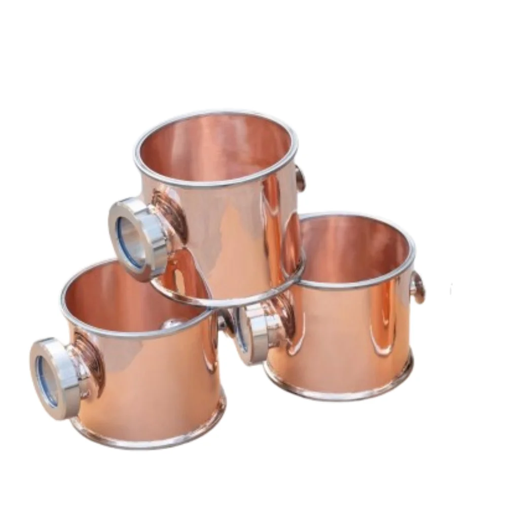 4"(102mm)OD119mm Copper Column For Distillation Column Home Distillation,Reflux Column,With Cleaning Ball.Height-150mm