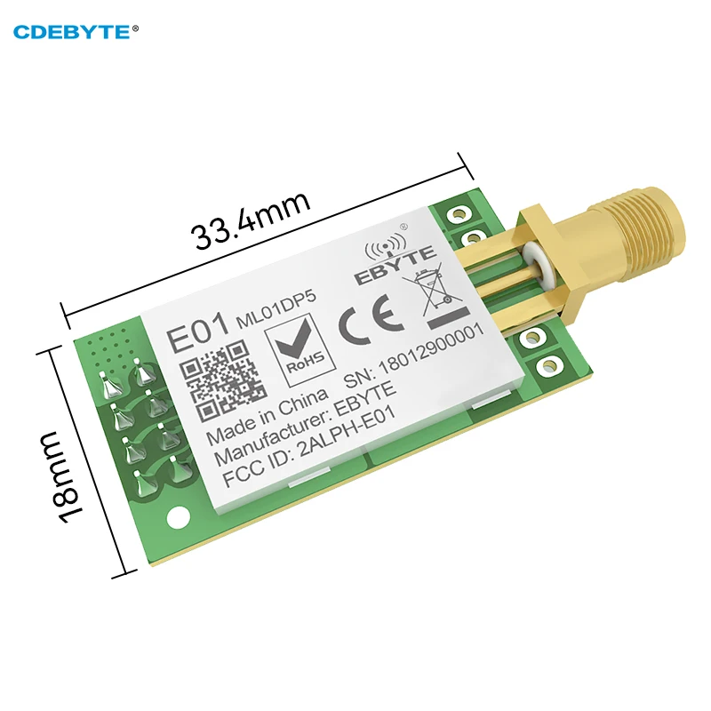 Wireless Module CDEBYTE E01-ML01DP5 2.4GHz nRF24L01P
