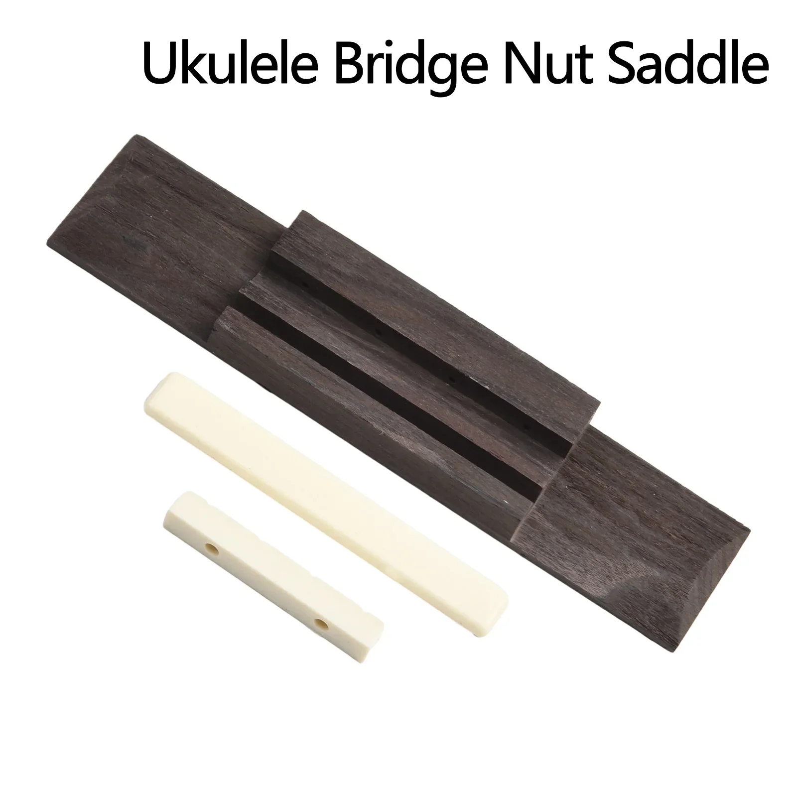 Ukulele Rosewood Bridge Nut Saddle Slotted 3 Pcs/set For Guitar Ukulele Parts ukulele parts