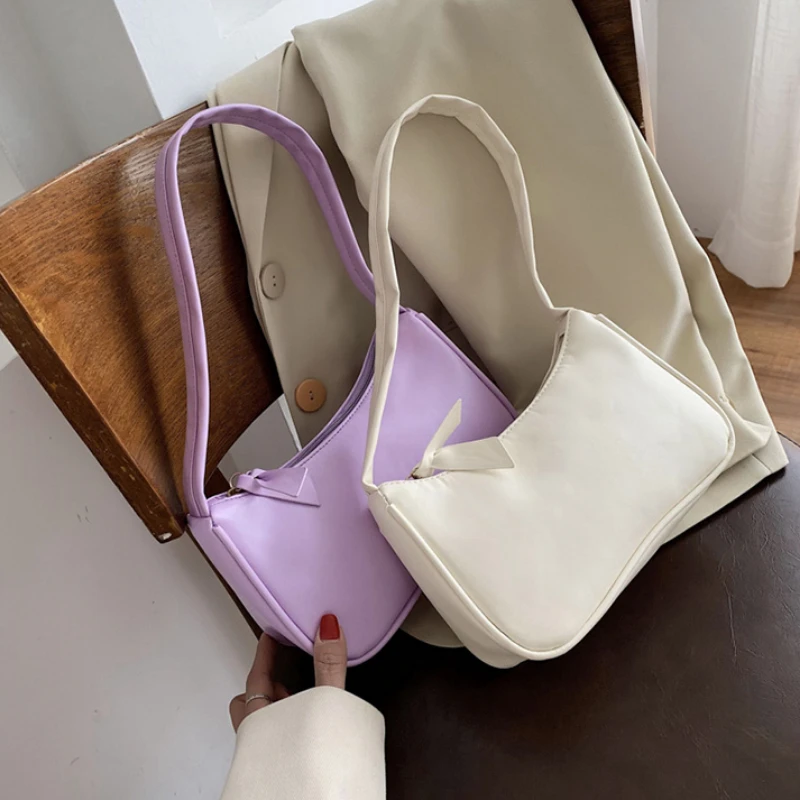 

Women Bags Casual Retro Mini PU Shoulder Bag Totes Bags for Women 2022 Trendy Vintage Handbag Female Small Subaxillary Bags
