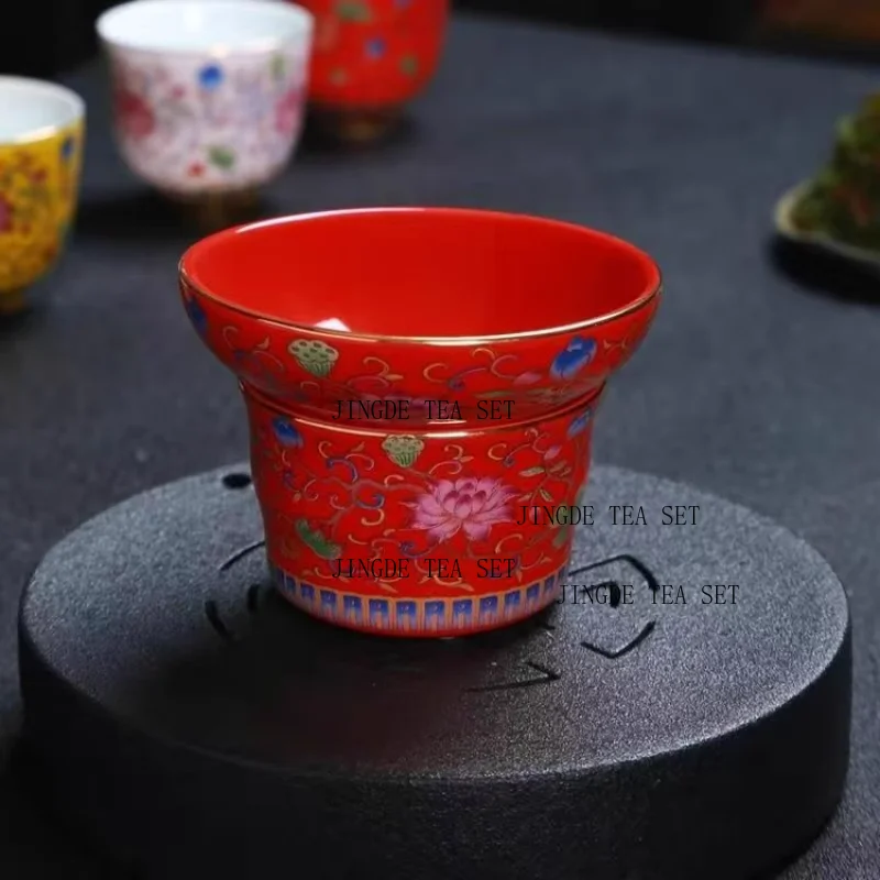 Enamel Ceramic Tea Filter Creative Tea Filter Net Tea Maker Kung Fu Set Accessories
